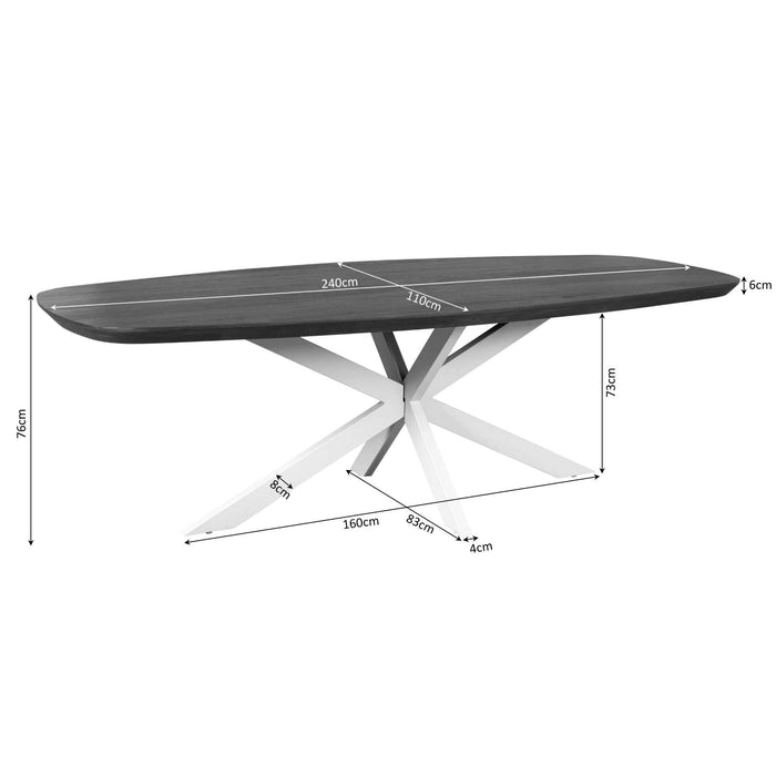 Eettafel Madison Brown/Sand - 240cm | Deens Ovaal