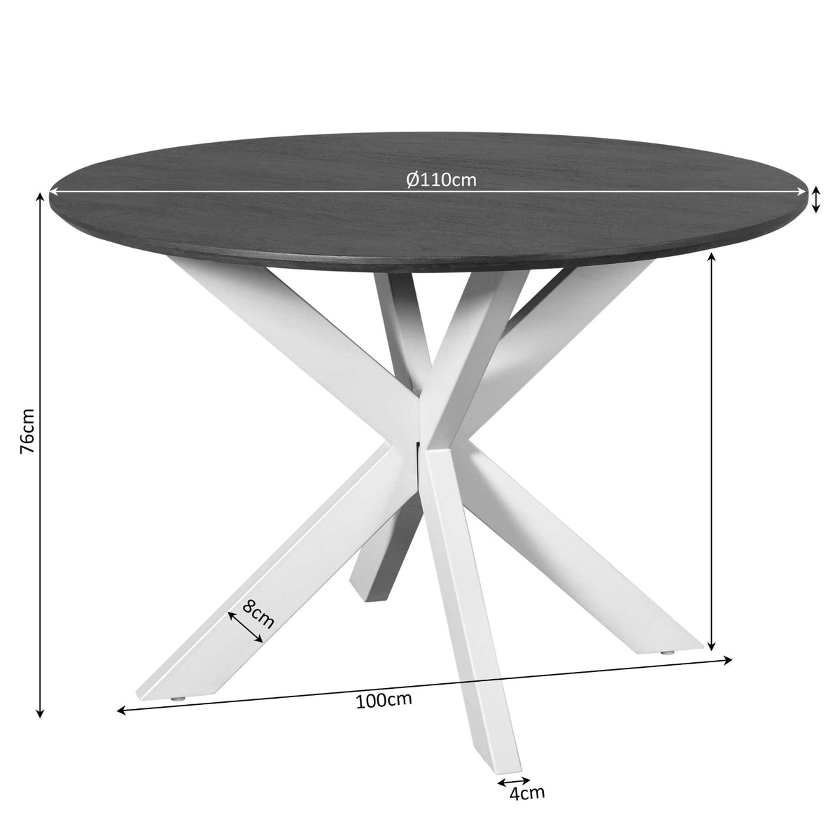 Eettafel Madison Rond | Brown - Sand