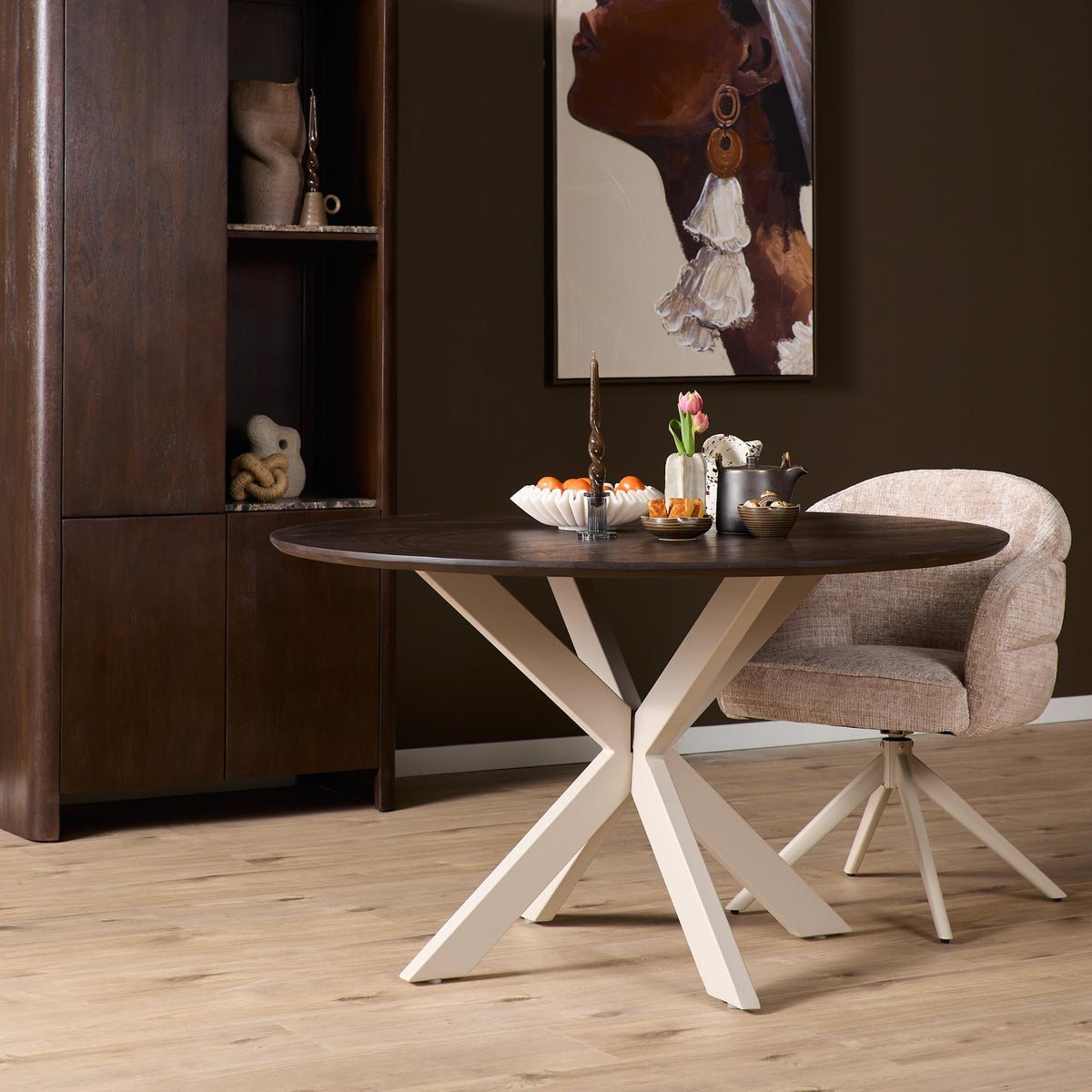 Eettafel Madison Rond | Brown - Sand