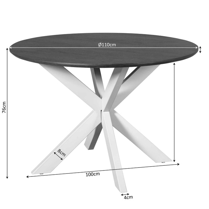 Eettafel Madison Brown - Ø110cm | Rond