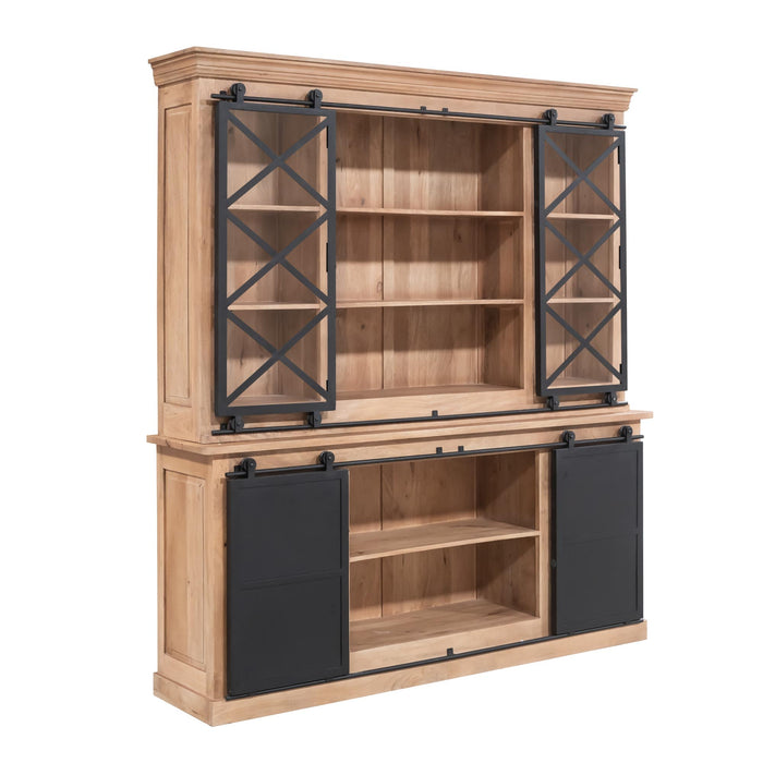 Vitrinekast Fresno | Naturel 200cm