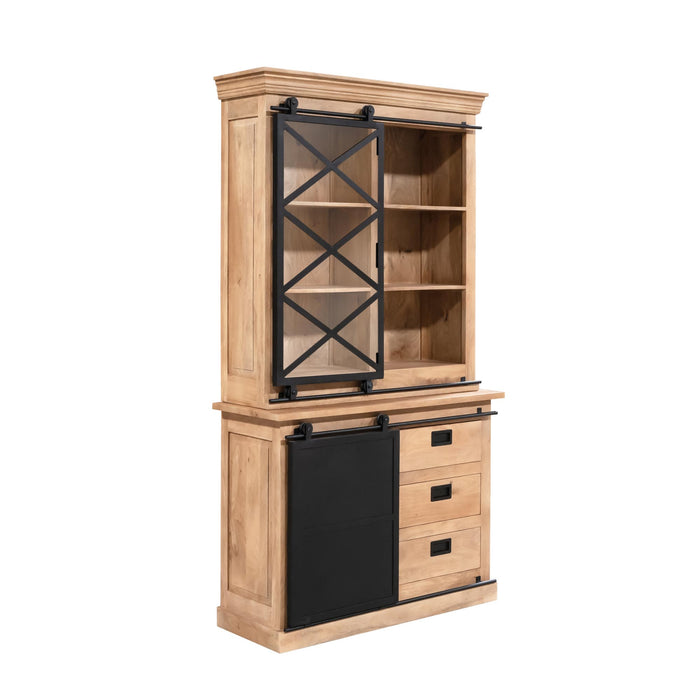 Vitrinekast Fresno | Naturel 120cm
