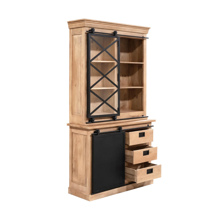 Vitrinekast Fresno | Naturel 120cm
