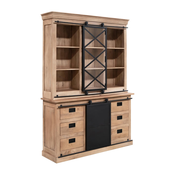 Vitrinekast Fresno | Naturel 160cm