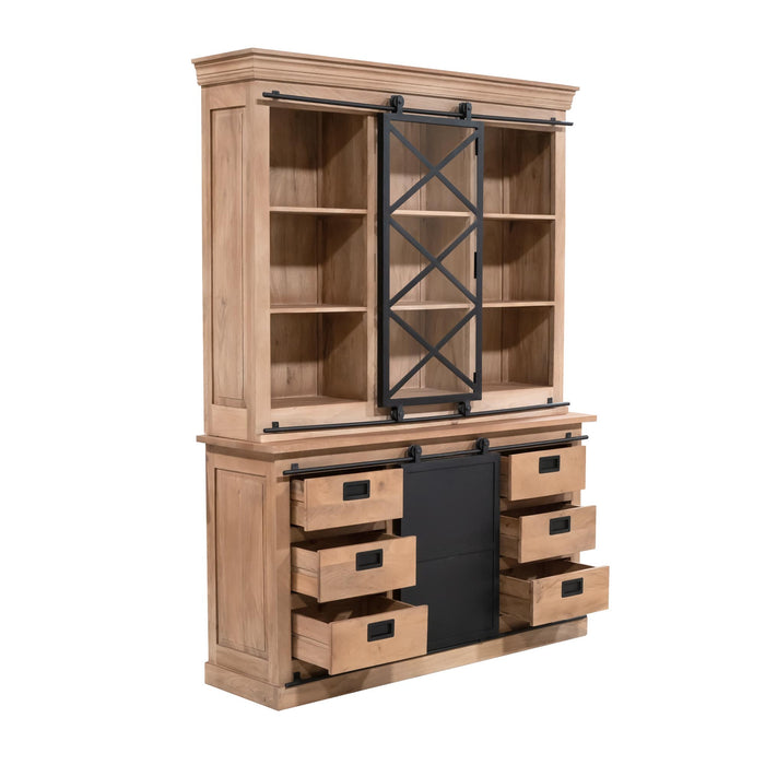 Vitrinekast Fresno | Naturel 160cm
