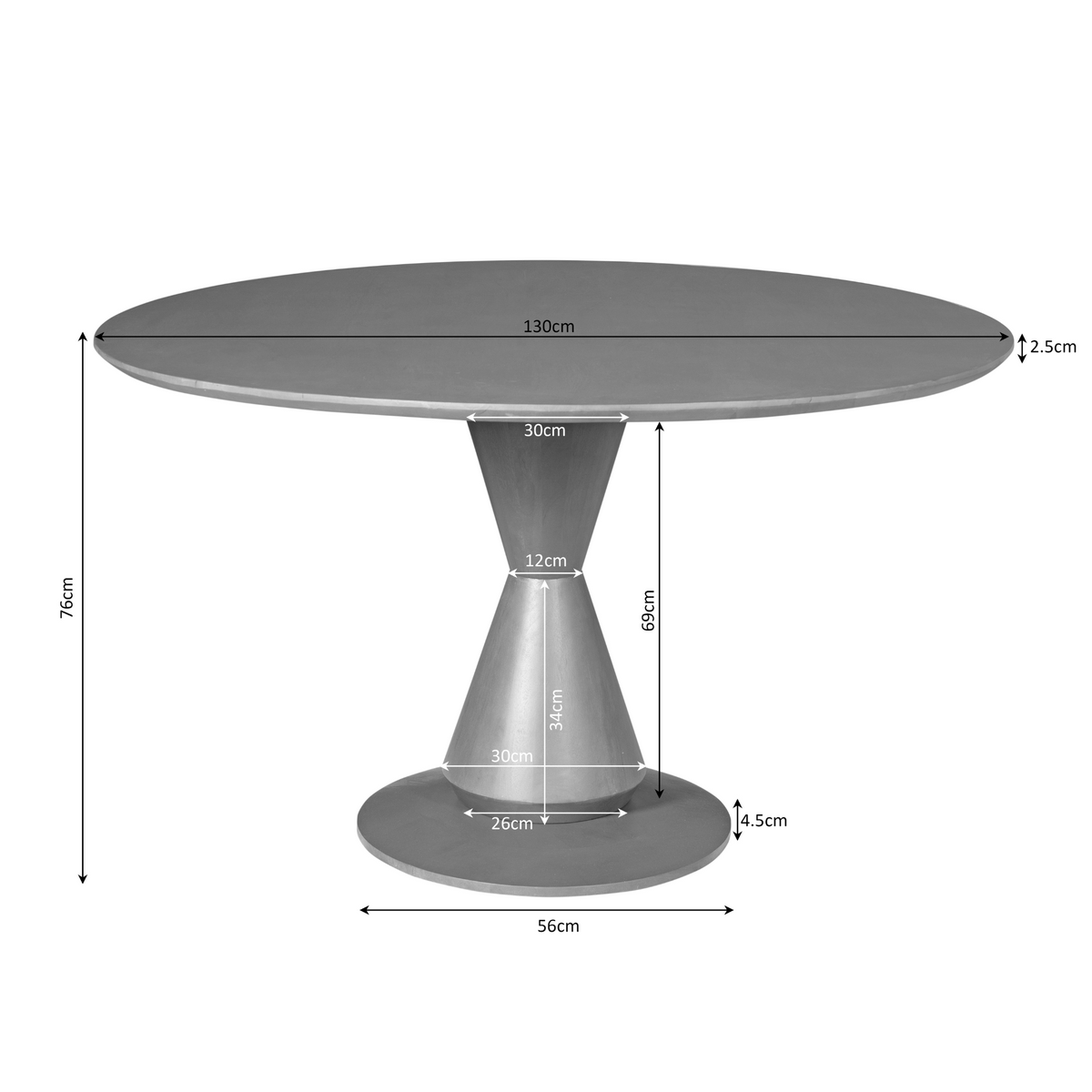 Eettafel Lima Rond | Bruin