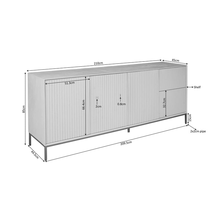Dressoir Madison | Naturel 210cm