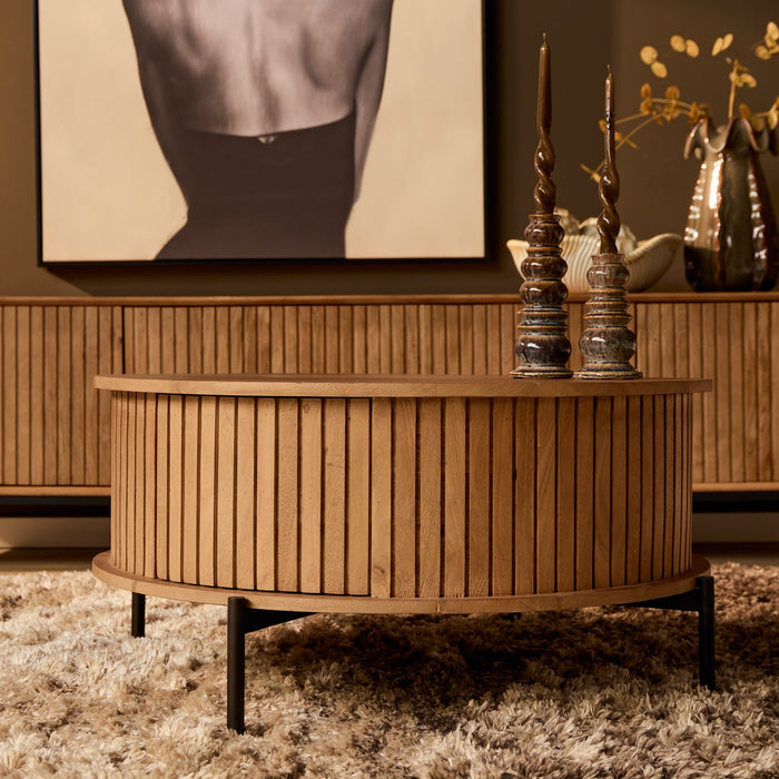 Salontafel Madison | Naturel Ø80cm