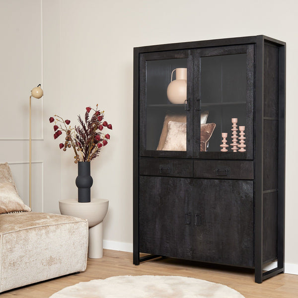 Vitrinekast Boaz | Black 115cm