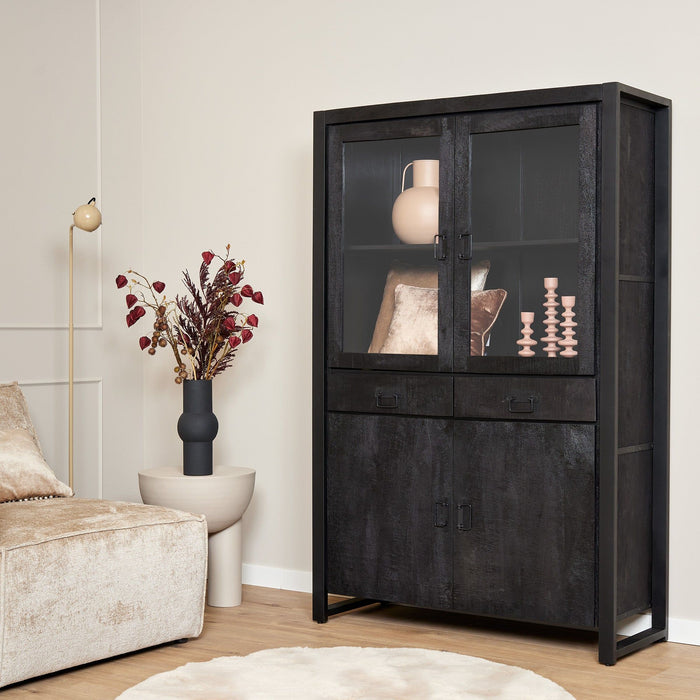 Vitrinekast Boaz | Black 115cm