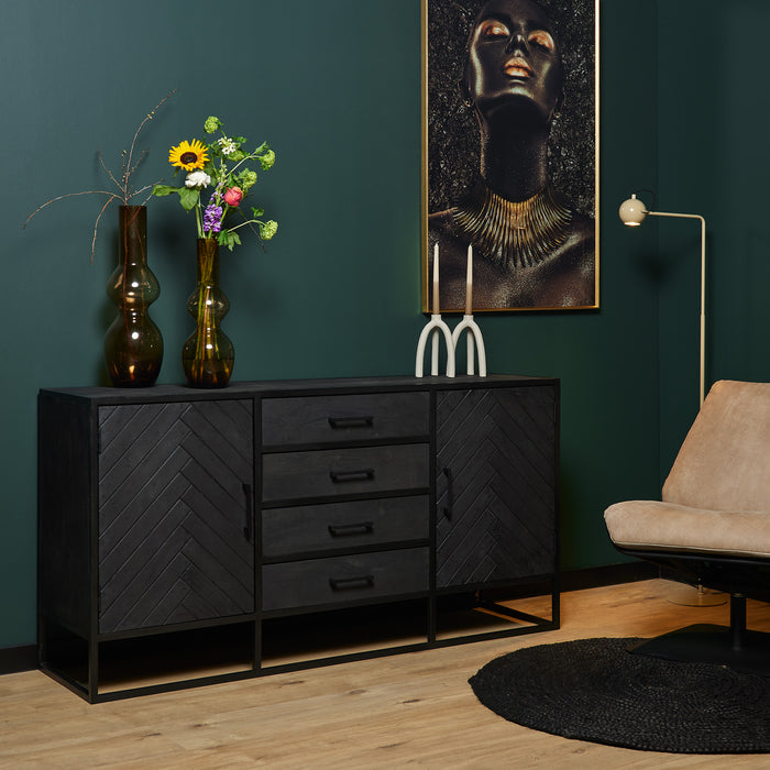 Dressoir New York | Zwart 165cm