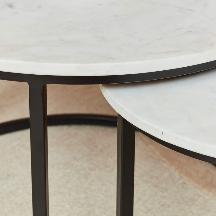 Salontafelset Nova Rond | Wit 70cm