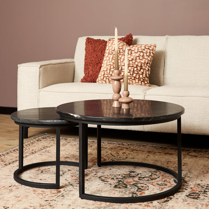 Salontafelset Nova Rond | Zwart 70cm