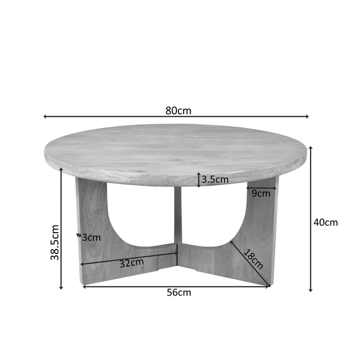 Salontafel Guus Rond | Naturel 80cm