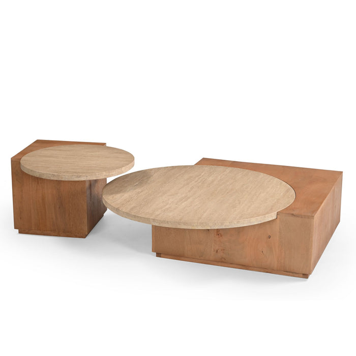 Bijzettafel Numa Vierkant | Naturel 60cm