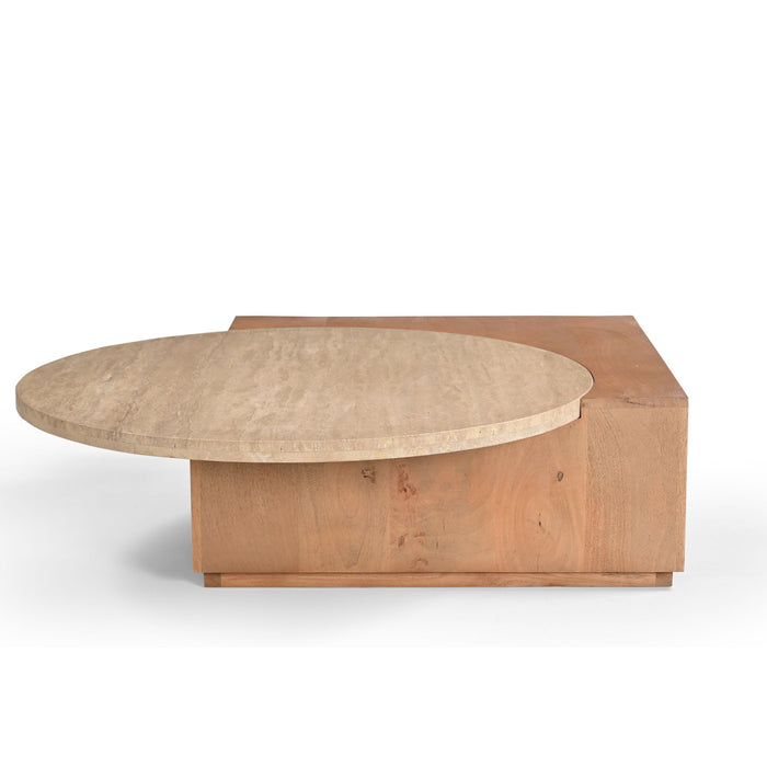 Bijzettafel Numa Vierkant | Naturel 60cm