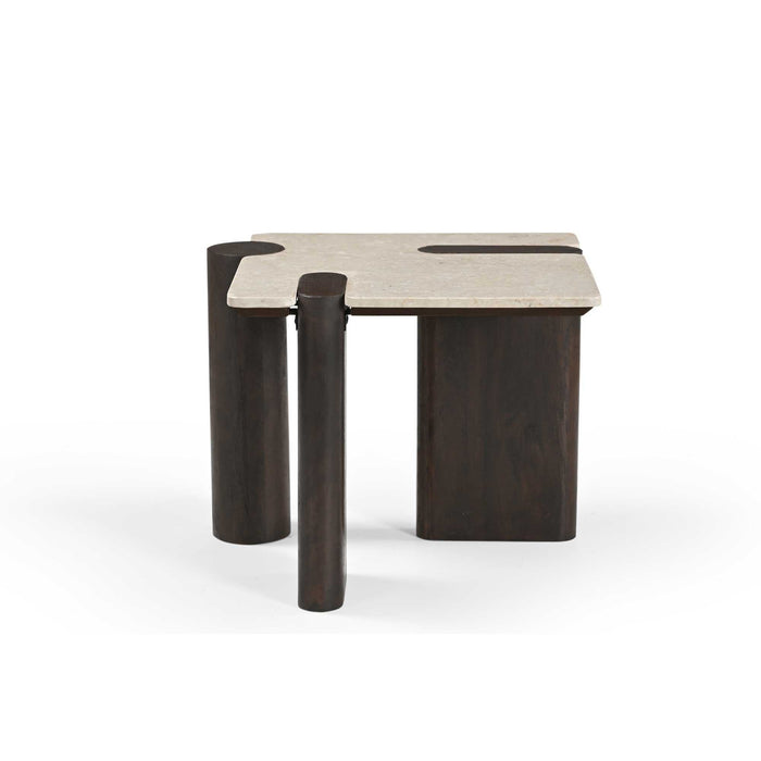 Bijzettafel Maeve Vierkant | Bruin 57cm