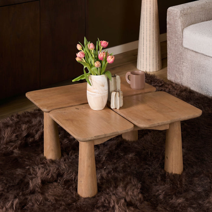 Salontafel Vona Vierkant | Naturel 80cm