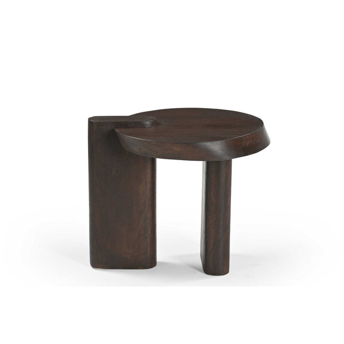 Bijzettafel Rava Rond | Bruin 50cm