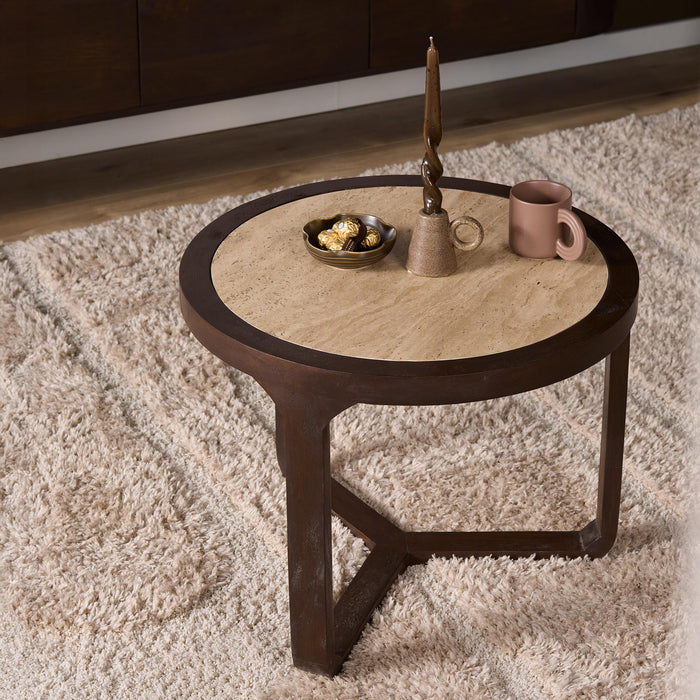 Bijzettafel Morris Rond | Bruin 60cm