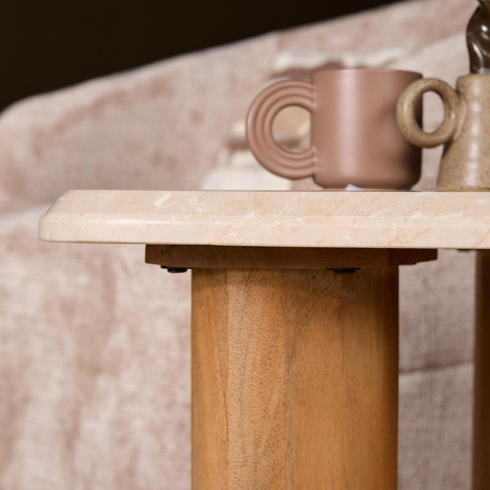 Bijzettafel Nuvé Organisch gevormd | Naturel 60cm