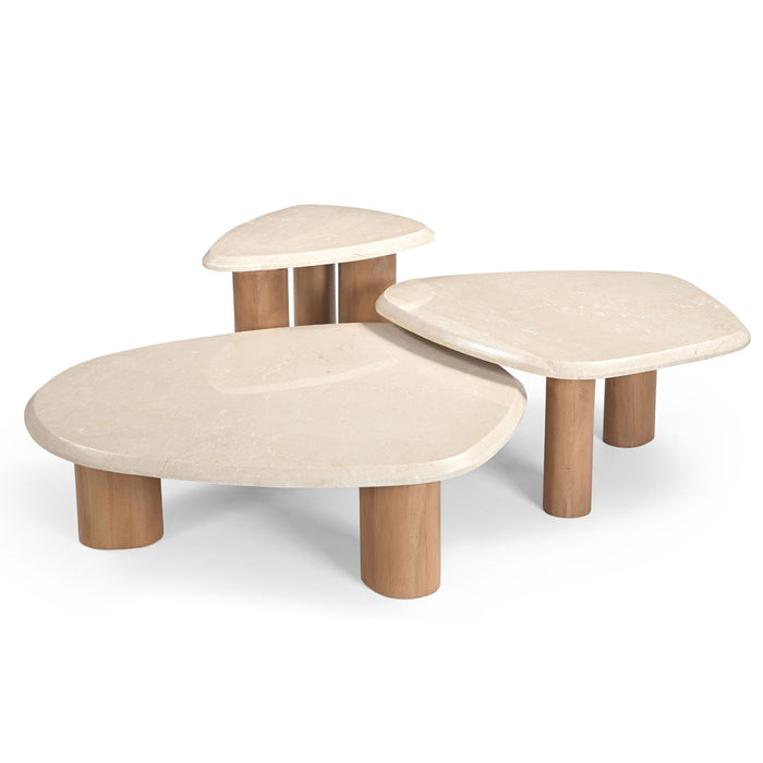 Salontafel Nuvé Organisch gevormd | Naturel 84cm