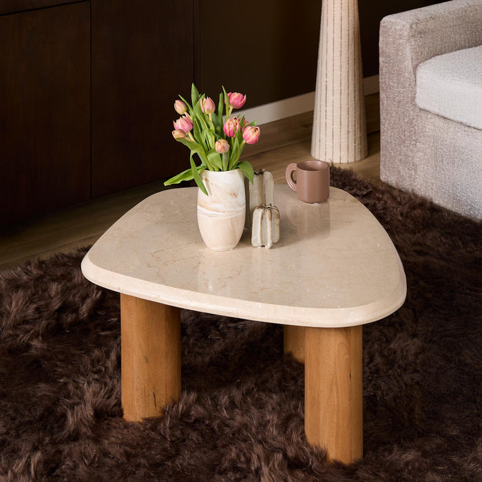 Salontafel Nuvé Organisch gevormd | Naturel 84cm