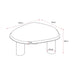 Salontafel Nuvé Organisch gevormd | Naturel 100cm