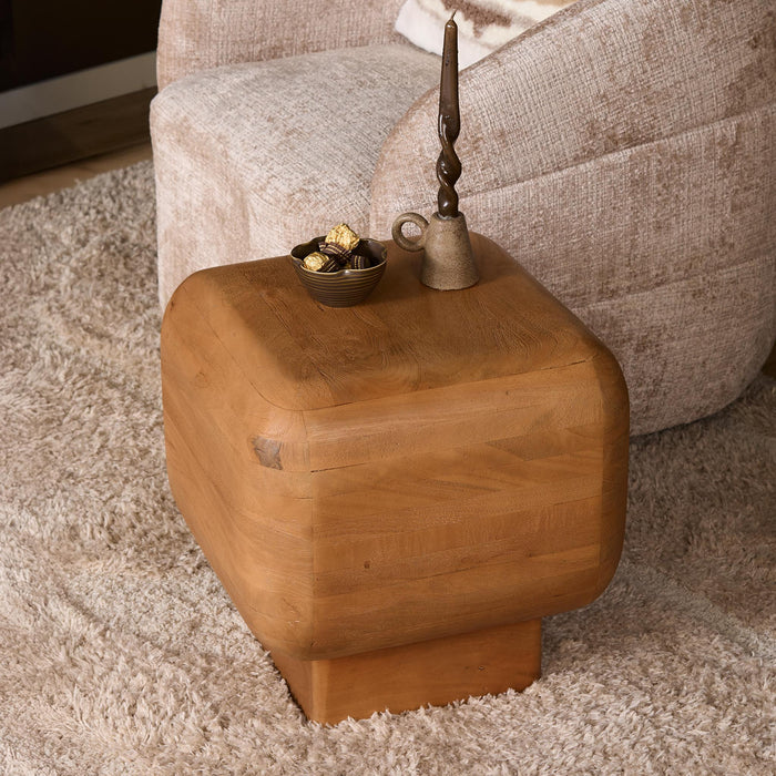 Bijzettafel Fedde Vierkant | Naturel 45cm