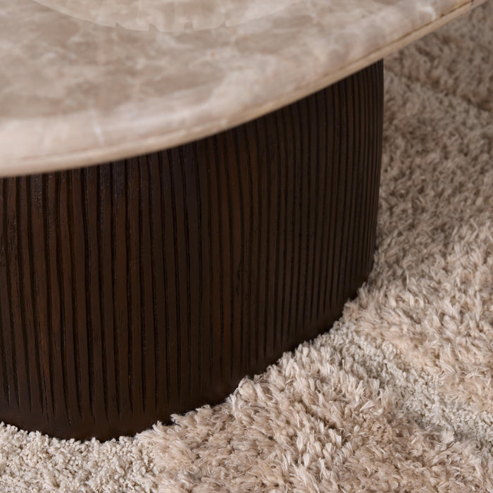 Salontafel Noel Deens ovaal | Bruin 90cm