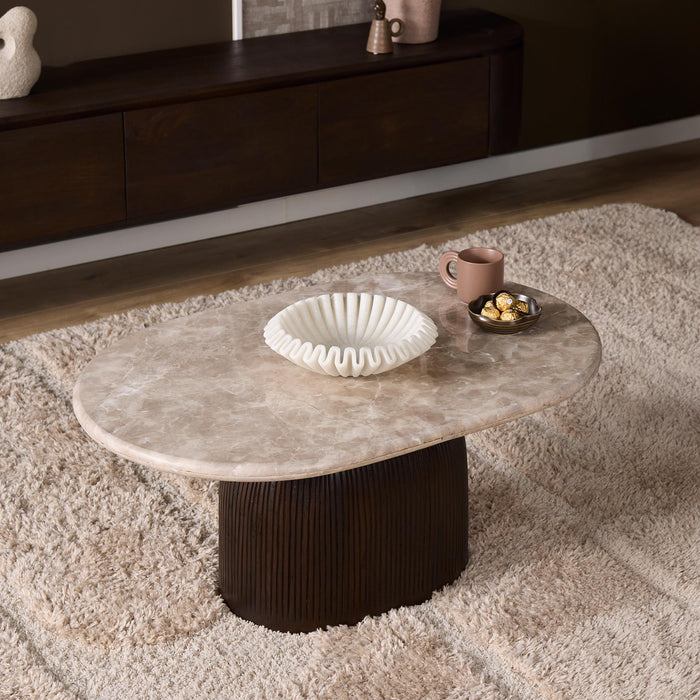 Salontafel Noel Deens ovaal | Bruin 90cm