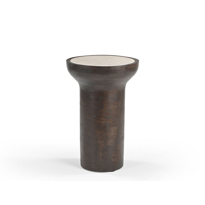 Bijzettafel Zoë Rond | Bruin 33cm