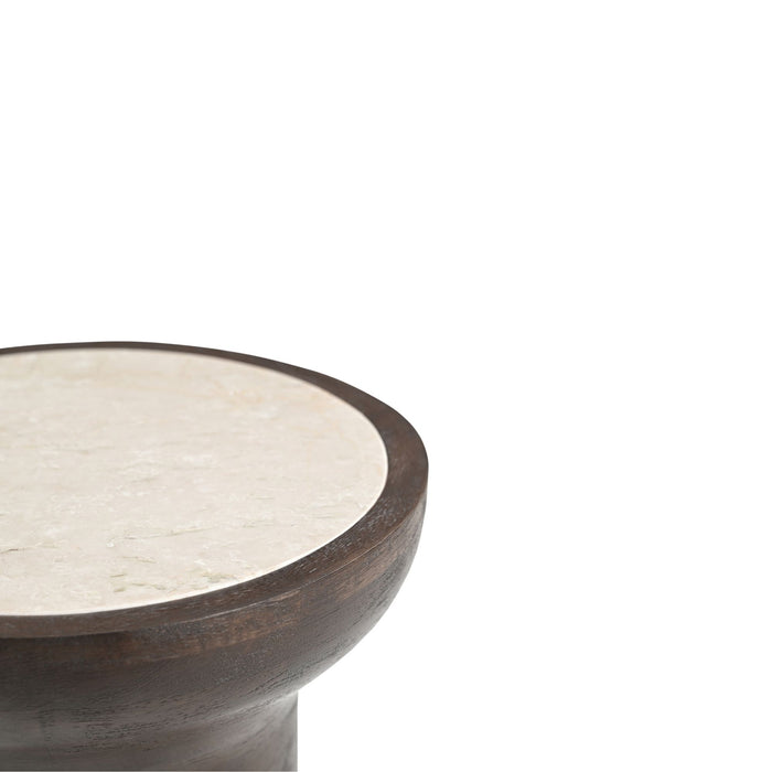 Bijzettafel Zoë Rond | Bruin 33cm