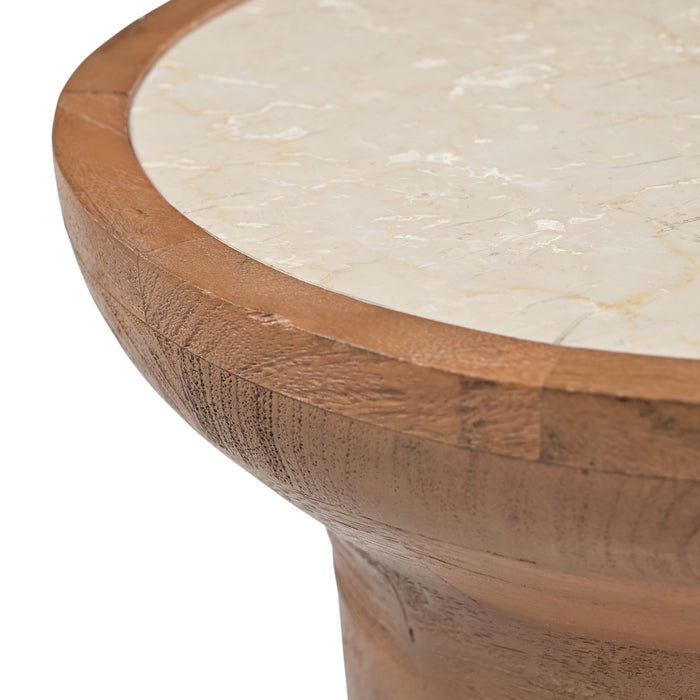 Bijzettafel Zoë Rond | Naturel 33cm