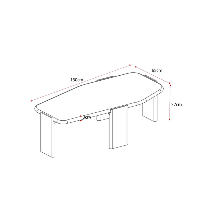 Salontafel Silva Rechthoekig | Bruin 130cm