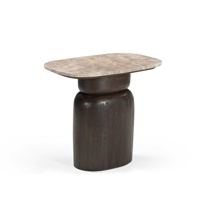 Bijzettafel Silva Deens ovaal | Bruin 56cm