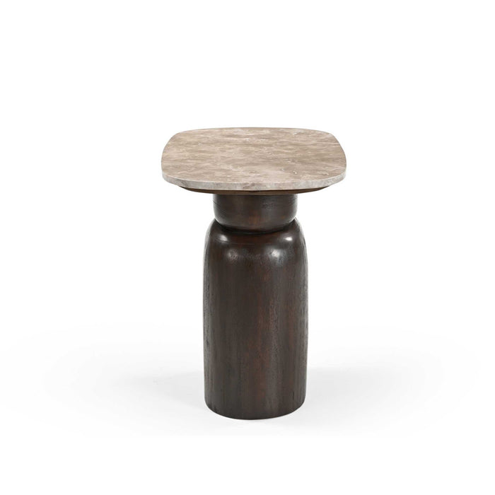 Bijzettafel Silva Deens ovaal | Bruin 56cm