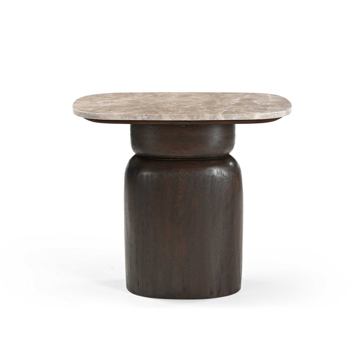Bijzettafel Silva Deens ovaal | Bruin 56cm