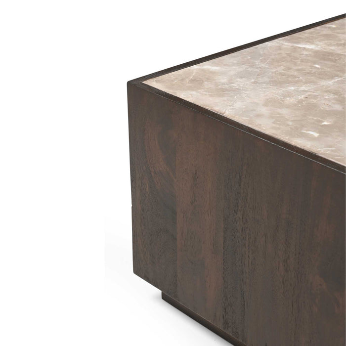 Salontafel Moos Vierkant | Bruin 80cm