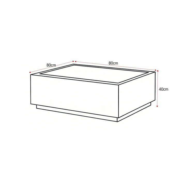 Salontafel Moos Vierkant | Bruin 80cm