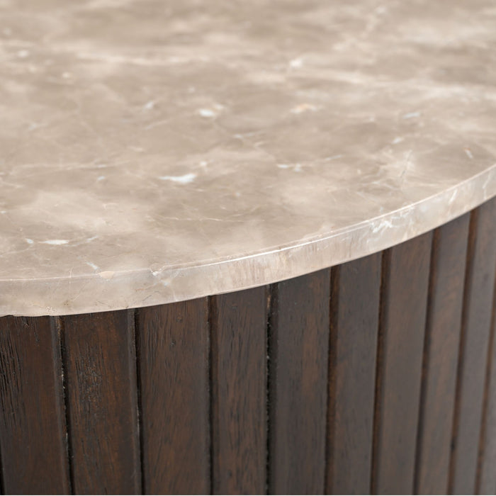 Salontafel Nomi Organisch gevormd | Bruin 84cm