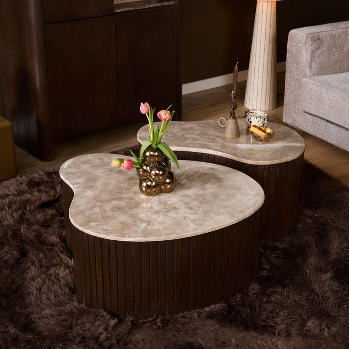 Salontafel Nomi Organisch gevormd | Bruin 84cm