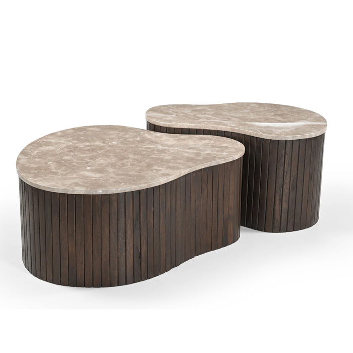 Salontafel Nomi Organisch gevormd | Bruin 70cm