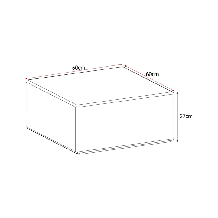 Salontafel Elias Vierkant | Wit 60cm