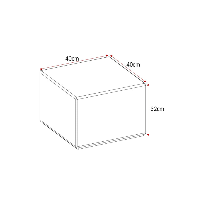Salontafel Elias Vierkant | Bruin 40cm