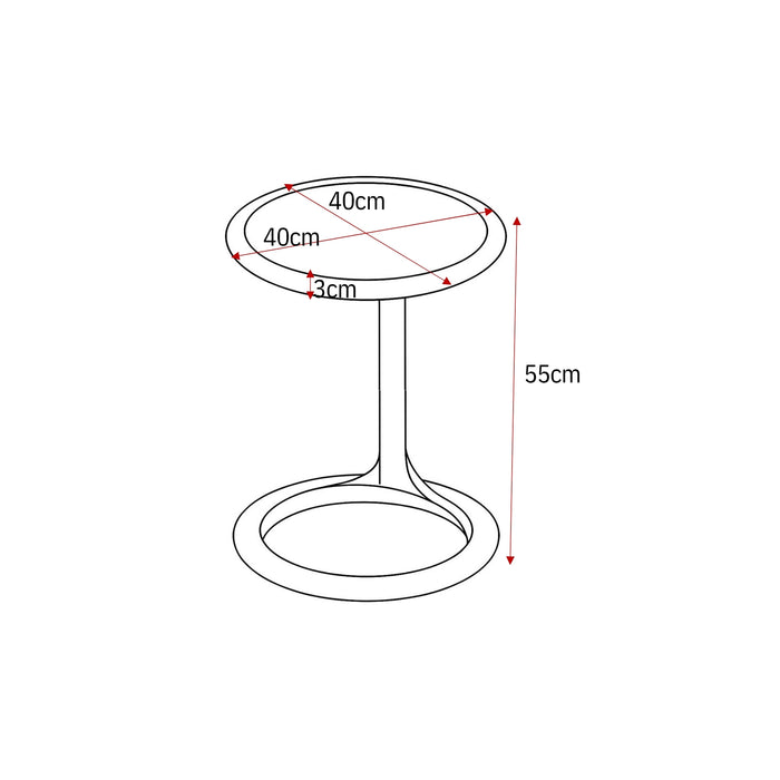 Bijzettafel Vinn Rond | Bruin 45cm
