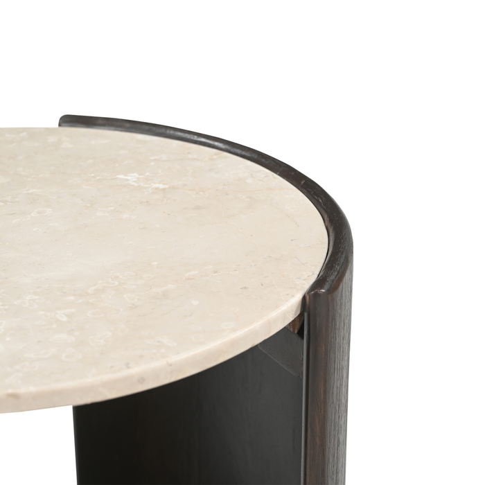 Bijzettafel Runde Rune Rond | Bruin 45cm