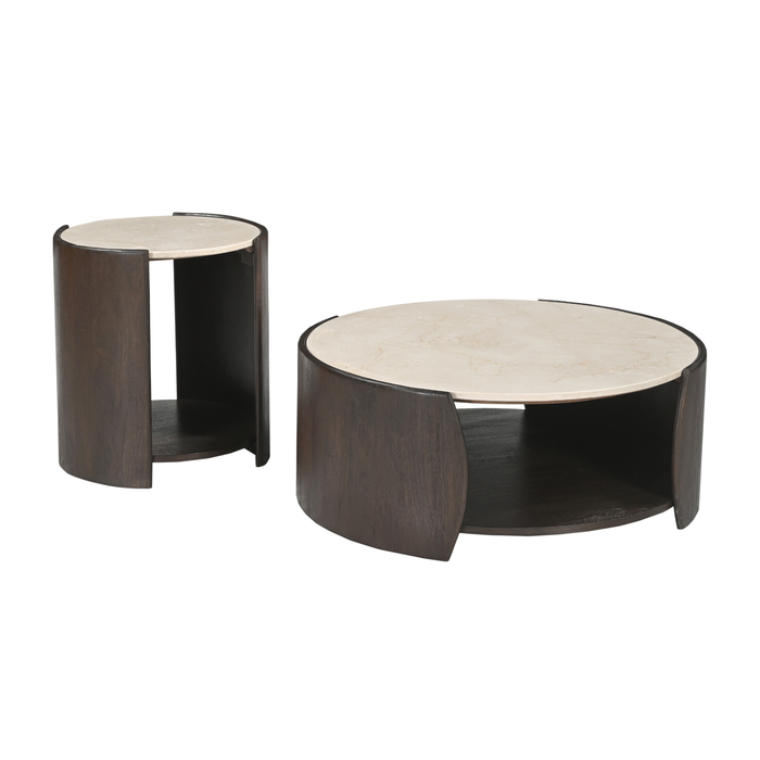 Salontafel Rune Rond | Bruin 80cm