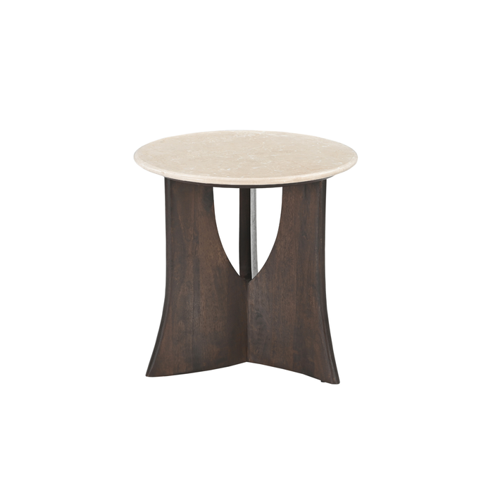 Bijzettafel Milo Rond | Bruin 50cm