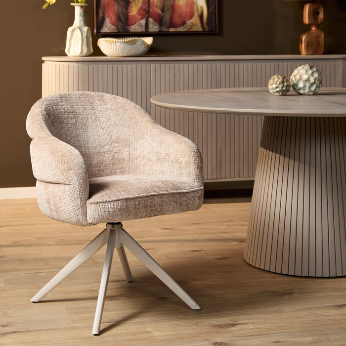 Eetkamerstoel Bella - Beige | Poot Sand
